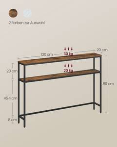 Konsolentisch Benson Braun - Holzwerkstoff - 20 x 81 x 120 cm