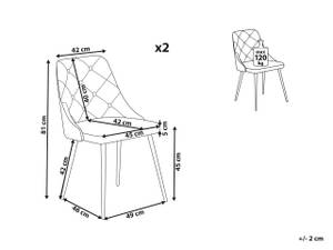 Chaise de salle à manger VALERIE Noir