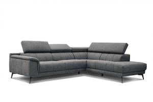 Ecksofa Fiero (5-Sitzer) Dunkelgrau