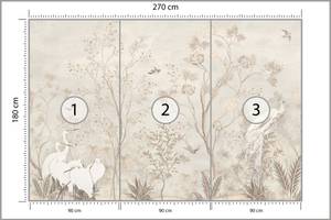 Papier Peint Arbres Feuilles Oiseaux 270 x 180 x 180 cm