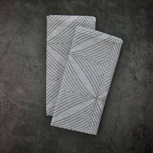 2er Set Geschirrtücher Porto Grau - Textil - 50 x 1 x 70 cm