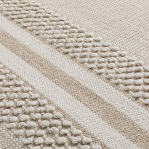 Handwebteppich Habo Breite Streifen Beige - 200 x 200 cm