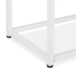 Weißer Konsolentisch mit 2 Ablagen Weiß - Holzwerkstoff - Glas - Metall - 110 x 70 x 30 cm