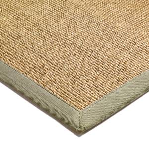 Tapis sisal et coton LINDO Marron clair - 200 x 300 cm