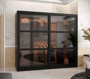 ARMOIRE À PORTES COULISSANTES DOME Largeur : 200 cm - Noir