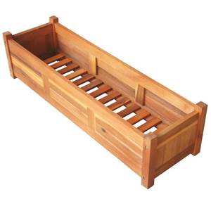 Garten-Hochbeet Set (2-teilig) (2er Set) Braun - Holzwerkstoff - 100 x 25 x 30 cm