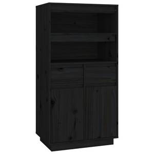 Highboard DE2398 Schwarz - Massivholz - 40 x 117 x 60 cm