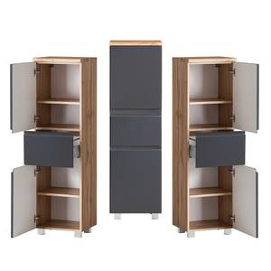 Badmöbel Set VASTO-GREY (4-tlg.) Braun - Holzwerkstoff - 80 x 200 x 47 cm