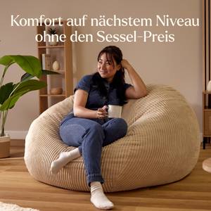 Sitzsack Nimbus Beige - Textil - 127 x 65 x 115 cm