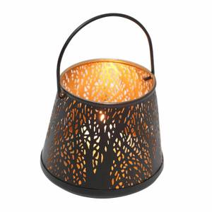 Orientalisches Windlicht Como Schwarz - Metall - 19 x 18 x 19 cm