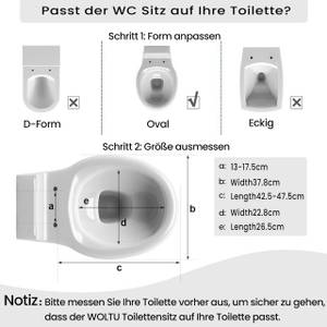 WC Sitz Salah Grau - Weiß - Gelb - Holzwerkstoff - 38 x 6 x 48 cm