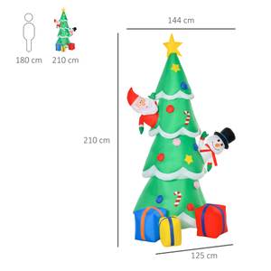 Weihnachtsbaum 844-378V90 Grün - Textil - 125 x 210 x 144 cm