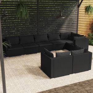 Garten-Lounge-Set (8-teilig) 3013637-17 Schwarz - Anzahl Teile im Set: 8