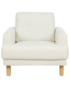 Fauteuil TUVE Marron - Blanc - Textile - 88 x 85 x 90 cm