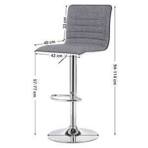 2er-Set Esszimmerstuhl Grau - Holzwerkstoff - 40 x 114 x 42 cm