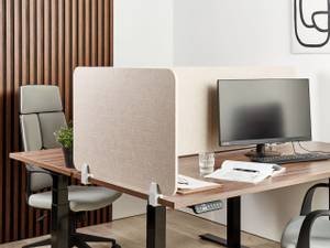 Cloison amovible de bureau SPLIT Beige - Largeur : 80 cm