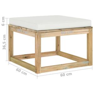 Garten-Lounge-Set 3016481-5 (6-teilig) Weiß - Holzwerkstoff - Holzart/Dekor - 64 x 70 x 64 cm