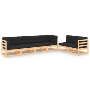 Garten-Lounge-Set (6-teilig) 3083790 Anthrazit - Holz