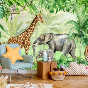 Papier Peint Animaux Plantes Tropicales 400 x 280 x 280 cm