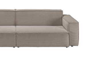 Sofa SAMU Feincord Grau - Breite: 236 cm