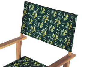 Chaise de jardin CINE Vert foncé - Vert - Chêne clair - Blanc - Profondeur : 50 cm