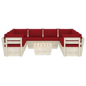 Garten-Lounge-Set (9-teilig) 3016490-21 Rot - Rotbraun