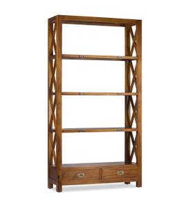 BÜCHERREGAL AUS HOLZ BRAUN L 100 cm Braun - Holz teilmassiv - 100 x 190 x 35 cm