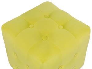 Pouf WISCONSIN Jaune - Textile - 30 x 32 x 30 cm