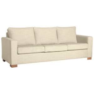 Nebraska Sofa 3-Sitzer Beige - Kunststoff - Textil - Holz teilmassiv - 223 x 88 x 87 cm
