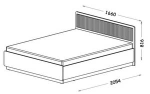 Doppelbett PERETO Braun - Holzwerkstoff - 166 x 81 x 205 cm