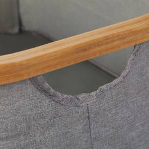 Aufbewahrungskorb Stoff Braun - Grau - Bambus - Textil - 39 x 15 x 27 cm