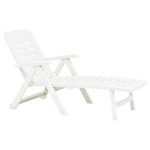 Chaise longue 3000485 Blanc - Matière plastique - 189 x 96 x 72 cm