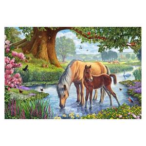 Puzzle Pferde bei Adapat 150 Teile Papier - 20 x 4 x 28 cm