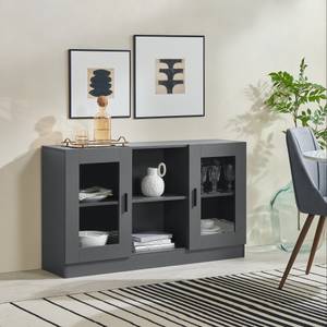 Sideboard Spøttrup mit Glastür Dunkelgrau