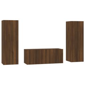 TV-Schrank 3er Set D731 Braun - Holz teilmassiv - 30 x 30 x 80 cm