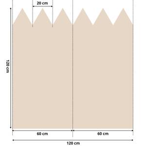 Aufkleber für Kinder Zaunform Beige