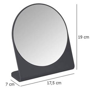 Kosmetikspiegel Marcon anthrazit Grau - Kunststoff - 7 x 19 x 18 cm