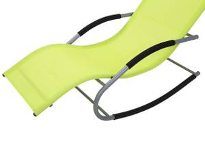 Chaise longue CARANO Noir - Vert - Citron vert - Argenté