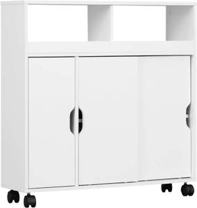 Badezimmerschrank Ayfer Weiß - Holzwerkstoff - Metall - 70 x 72 x 20 cm