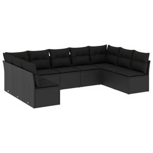 Gartensitzgruppe K5294(9-tlg) Schwarz - Massivholz - 69 x 172 x 289 cm