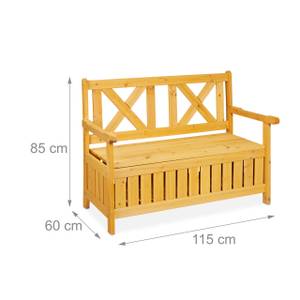 Banc de jardin avec rangement Marron - Bois manufacturé - 115 x 85 x 60 cm