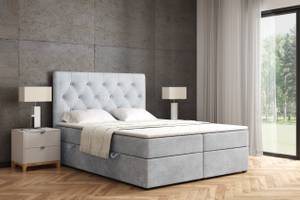 Boxspringbett ROMI Hellgrau - Breite: 120 cm - H4