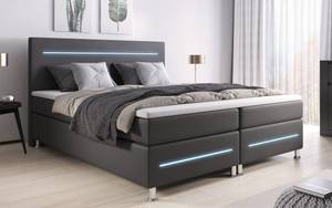 Boxspringbett Sejour Grau - Breite: 200 cm - H2