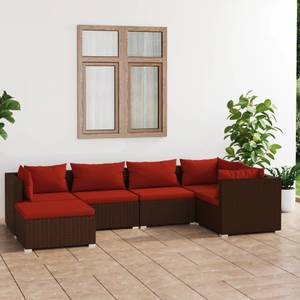 Garten-Lounge-Set (6-teilig) 3013633-11 Braun - Rot