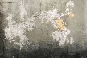 Tableau peint She Turns to Leave Gris - Bois massif - Textile - 80 x 80 x 4 cm