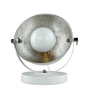 Lampe de chevet BARAN Gris métallisé - Argenté - Argenté / Gris - Gris argenté - Blanc