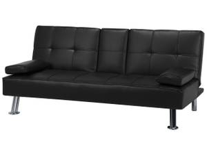 3-Sitzer Sofa ROXEN Schwarz - Silber