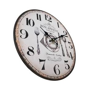 Horloge murale Trifoglio Blanc - Bois manufacturé - 4 x 34 x 34 cm