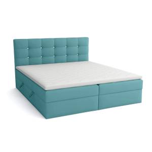 Boxspringbett Doppelbett Elegante Türkis - Breite: 160 cm