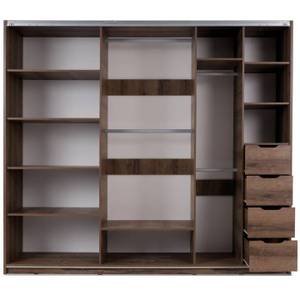 Kleiderschrank MERO Braun - Holzwerkstoff - 250 x 215 x 69 cm